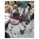 (3) SNOWMEN PLUSH DECOR