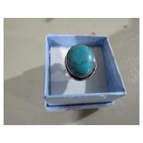 LADIES STERLING SILVER 925 TURQUOISE RING