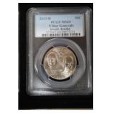 2013 D 5 STAR GENERALS HALF DOLLAR PCGS MS69