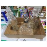 COLLECTION OF VINTAGE GLASS DECANTERS