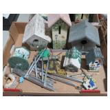 COLLECTION OF BIRD HOUSES & WIND CHIMES