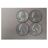 (1) 1964 P, (3) 1964 D WASH. QUARTERS 90%