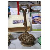 13" BRASS FRUIT BASKET VTG DOOR STOP