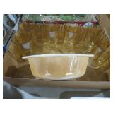 MARIGOLD  CARNIVAL GLASSES&ANCHOR HOCKING LUSTER