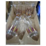 VTG 22 KT GOLD & CRANBERRY MCM HIGH BALL GLASSES