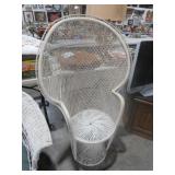VTG WICKER FAN BACK CHAIR