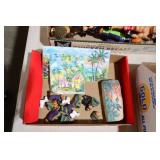 TROPICAL PRINTS, NATIVE FIGURINES