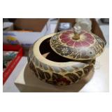WOOD TRINKET BOWL W/ LID