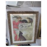 GOLD ORNATE FRAMED CLINIQUE CHERON PRINT