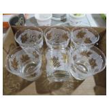 VTG LIBBY GOLD LEAF DOF GLASSES