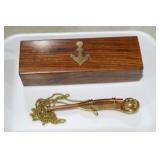 BRASS SHIPS WHISTLE W/ WOOD CASE