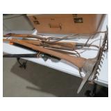 COLL. WOOD HANDLE & METAL YARD TOOLS