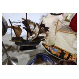 2 HANDMADE MODEL SHIPS