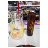 PYREX PITCHER & HARVEST WHEAT VASE