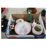 POTTERY BOWL, MINI CLOCK, PENGUINS, MISC
