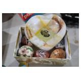 DECORATIVE ONYX HEART, EGGS, MISC