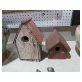 (2) HANDMADE WOOD BIRDHOUSES