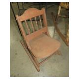 CHILD WOOD FOLDING ROCKER