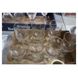 GOLD TRIM CHRISTMAS GLASSES