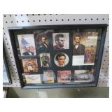 FRAMED ABE LINCOLN COLLAGE