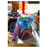 HAND PAINTED MEXICAN TALAVERA POTTERY PIGGY BANK