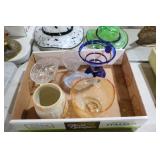 ART GLASS DESERT CUPS, BOWLS, MISC