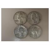 (2) 1964 P, (2) 1964 D WASH. QUARTERS 90%