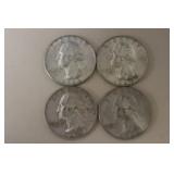 (3) 1964 P, (1) 1964 D WASH. QUARTERS 90%