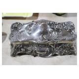 ORNATE HEAVY METAL JEWELRY BOX