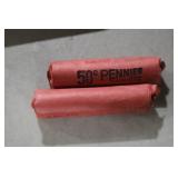 (2) ROLLS WHEAT PENNIES (80 TOTAL)