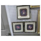 (3) FRAMED FRUIT PRINTS - ARTIST SIGNED