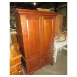 CHERRY FINISH 4DR STORAGE CABINET