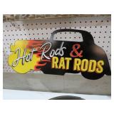 METAL EMBOSSED HOT RODS & RAT RODS CARS ADV. SIGN