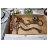 EARLY CAST IRON FARM TOOLS