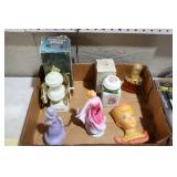 BOTTLES, FIGURALS, WOMAN HEAD PLAQUE