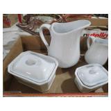 APILCO PORCELAIN PITCHERS& SUGAR DISHES