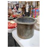 VINTAGE BRASS GANGA JAMUNA TEMPLE HOLY WATER POT