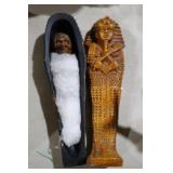 EBROS EGYPTIAN KING TUT SARCOPHAGUS W/ MUMMY