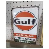 METAL GULF GASOLINE ADV. SIGN
