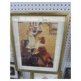 FRAMED LITTLE & COLLIE PRINT "SECRET PLACE"