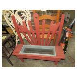 HANDMADE PICKET FENCE STYLE PLANTER BENCH
