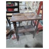 SMALL 2 TIER WOOD TABLE