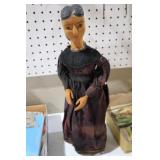 VERY COLLECTIBLE ALL CARVED WOOD 1953 DOLL