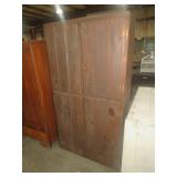 HANDMADE WOOD 4 DR CABINET