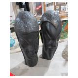 PAIR TRIBAL CERAMIC STATUES -MAN/ WOMEN
