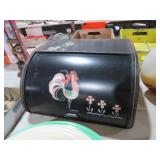 VTG METAL ROOSTER BREAD BOX