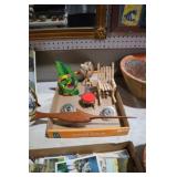 CARVED TOUCAN, SWORD FISH, FOLK ART CHAIRS