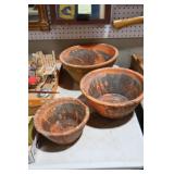 GREAT SET TERACOTTA BOWLS