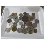 COLLECTION OF FOREIGN COINS & TOKENS