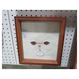 FRAMED CAT PAINTING